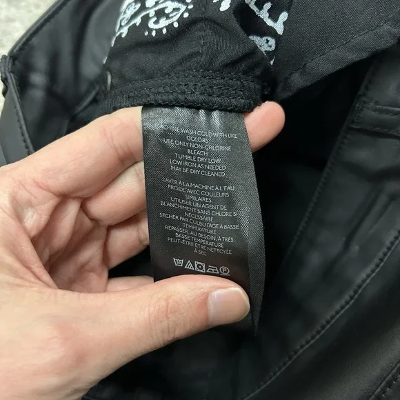 We the Free Pants Mens 30X28 Leather Pants Button Fly‎ Free People Black - Picture 9 of 9